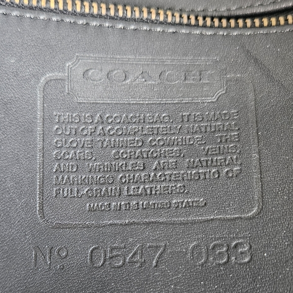 Vintage 80s Coach Black Leather Bag - Picture 3 of 8